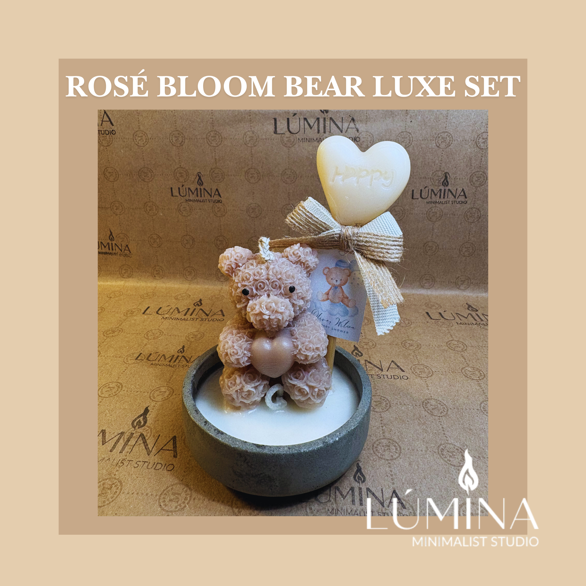 ROSE BLOOM BEAR LUXE SET