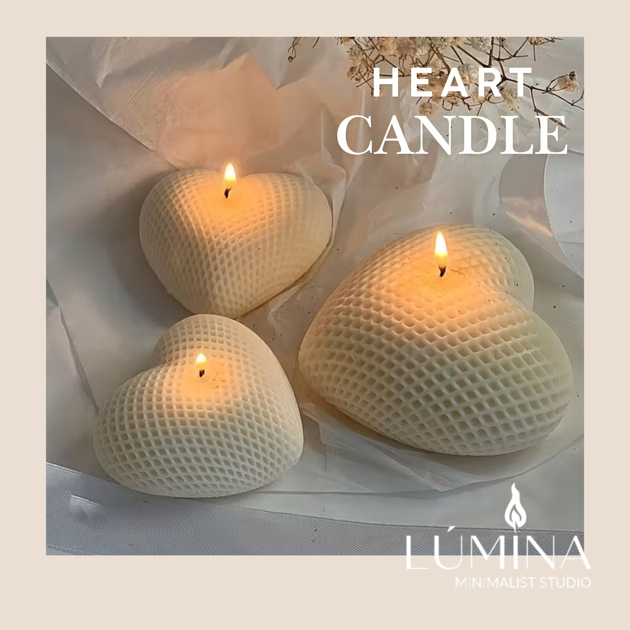 HEART CANDLE SET